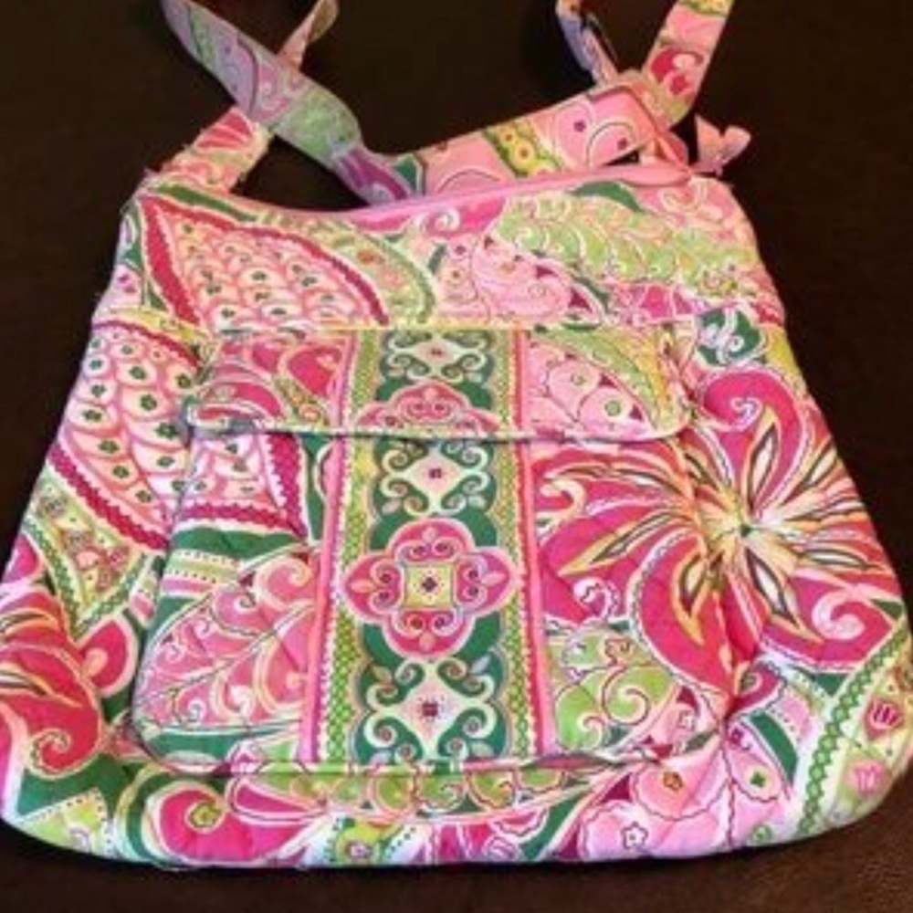 VERA BRADLEY HIPSTER CROSSBODY BAG PINK  EXCELLENT PRELOVED